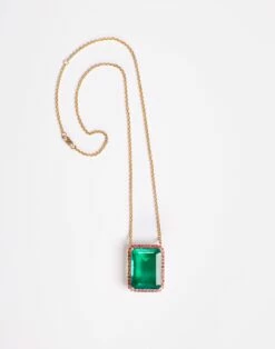 CYNTHIA ROWLEY Green Topaz And Pink Tourmaline Pendant