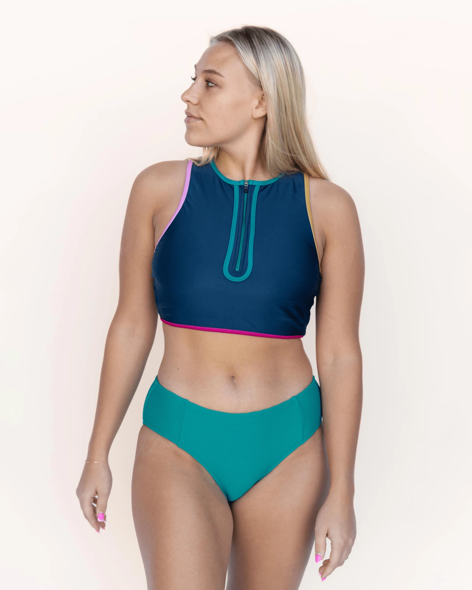 Textured Emerald Bikini Bottom - Image 5