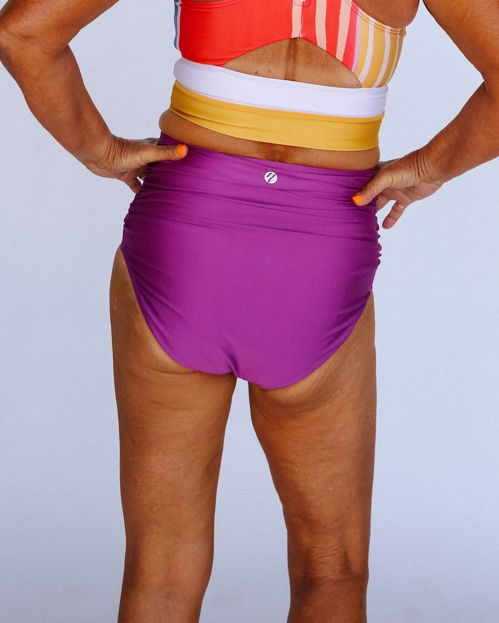 Plum Ruched High Rise Bottom - Image 3