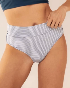 Textured Alana Block Mid Rise Bottom