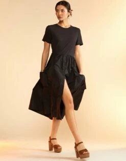 CYNTHIA ROWLEY Cargo Combo Tee Dress