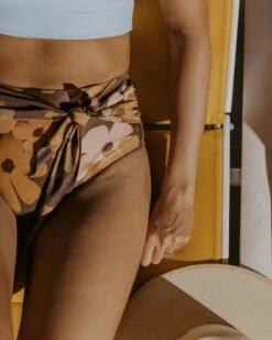 Mocha Floral Tied Up Bottom