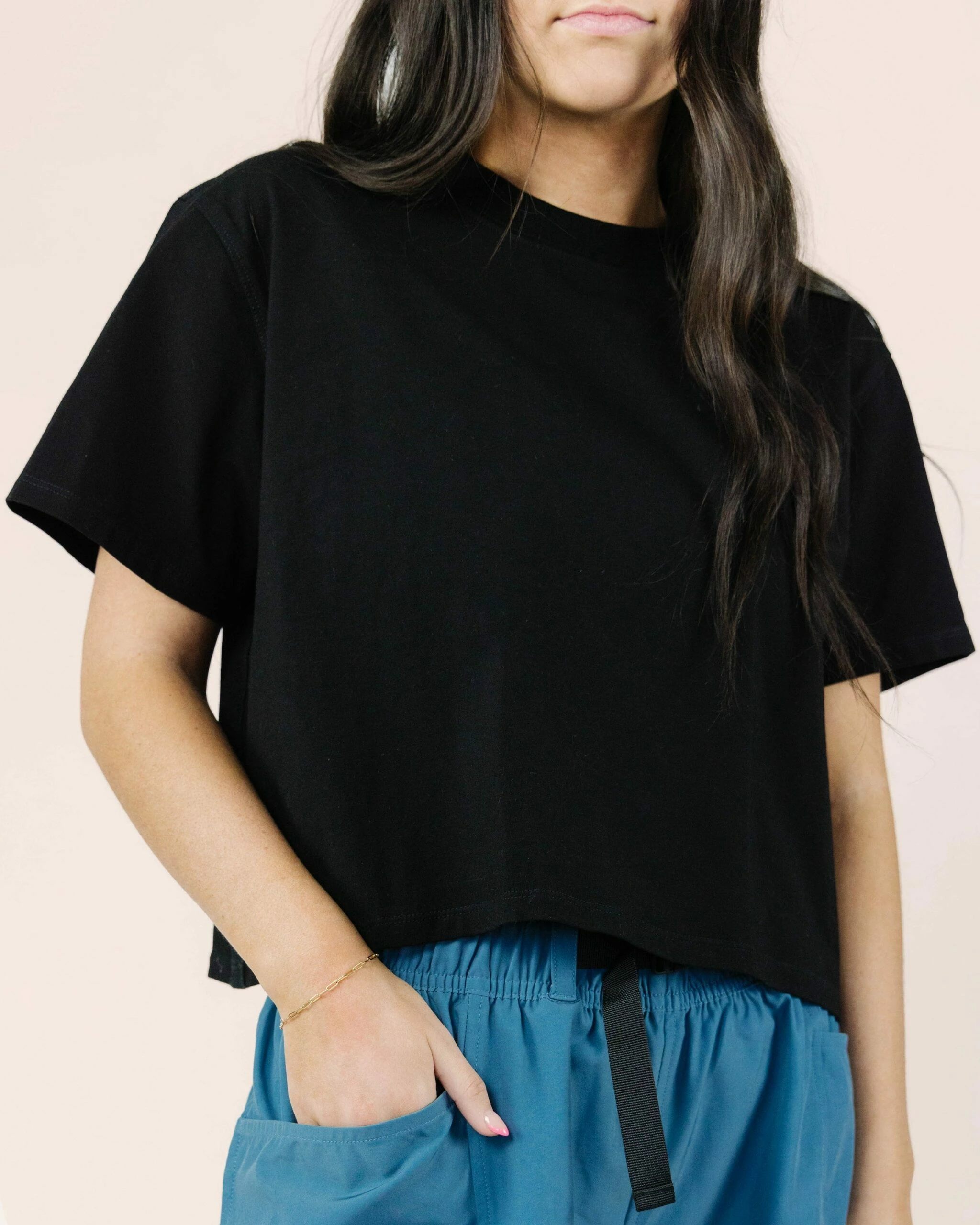 Black Crop Tee - Image 2