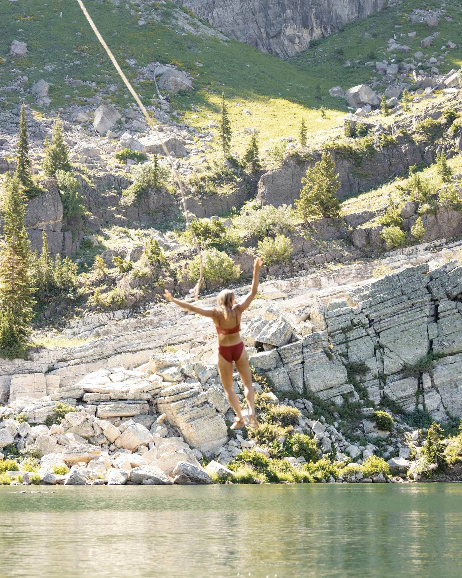 Textured Stripe Redwood Tone Crop - Image 7