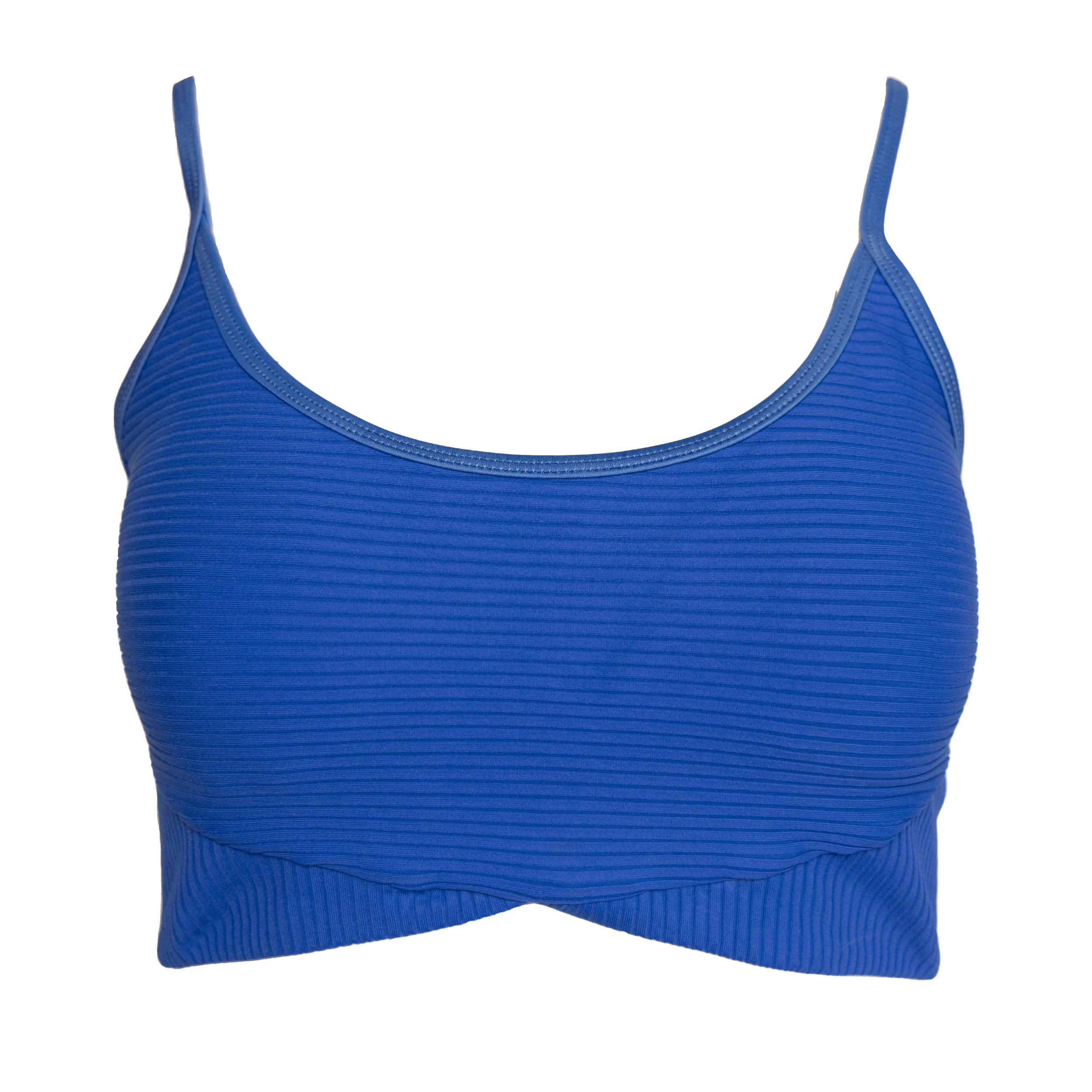 Textured Stripe Cobalt Tone Crop - Image 4