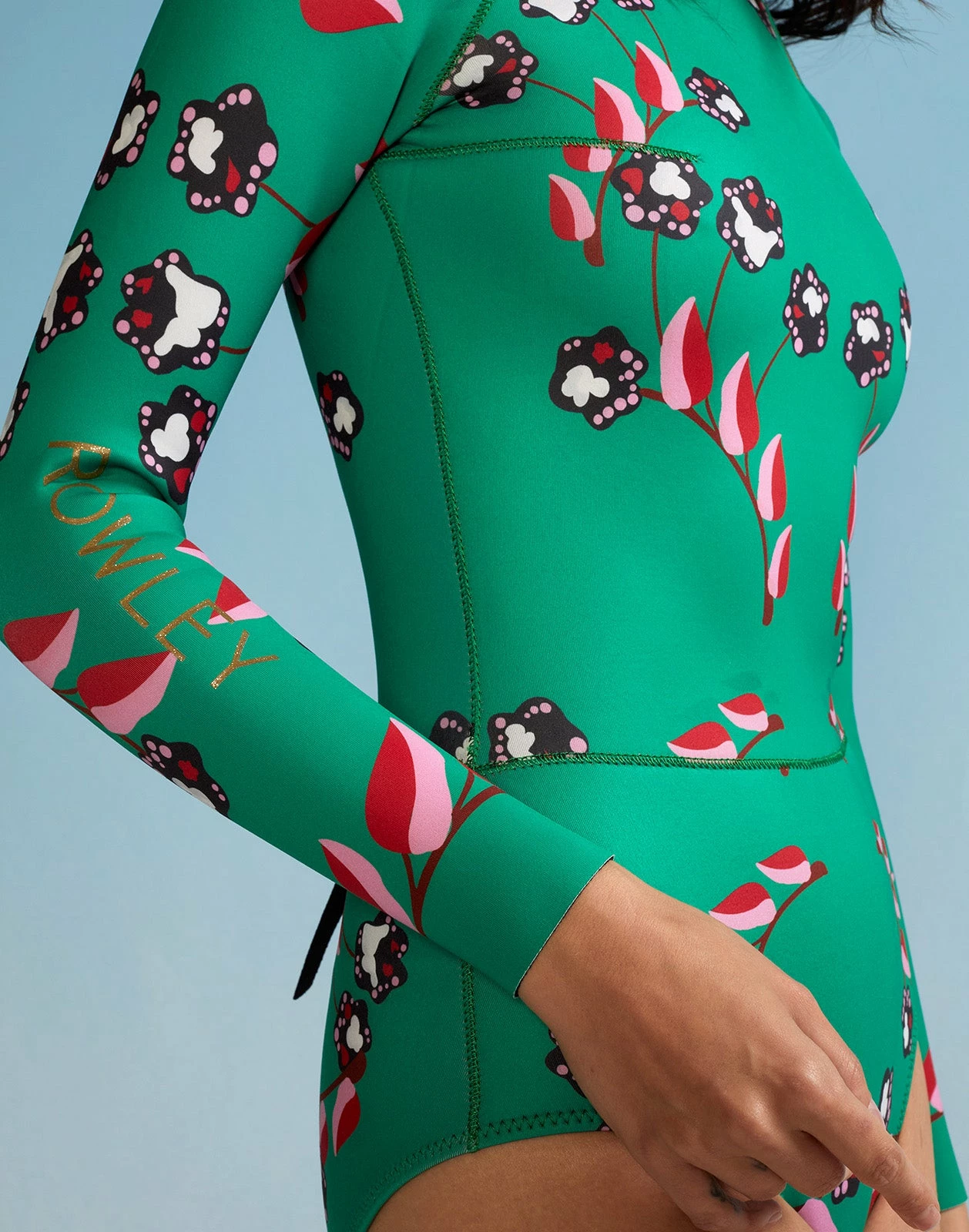 CYNTHIA ROWLEY Vine Floral High Cut Wetsuit - Image 8