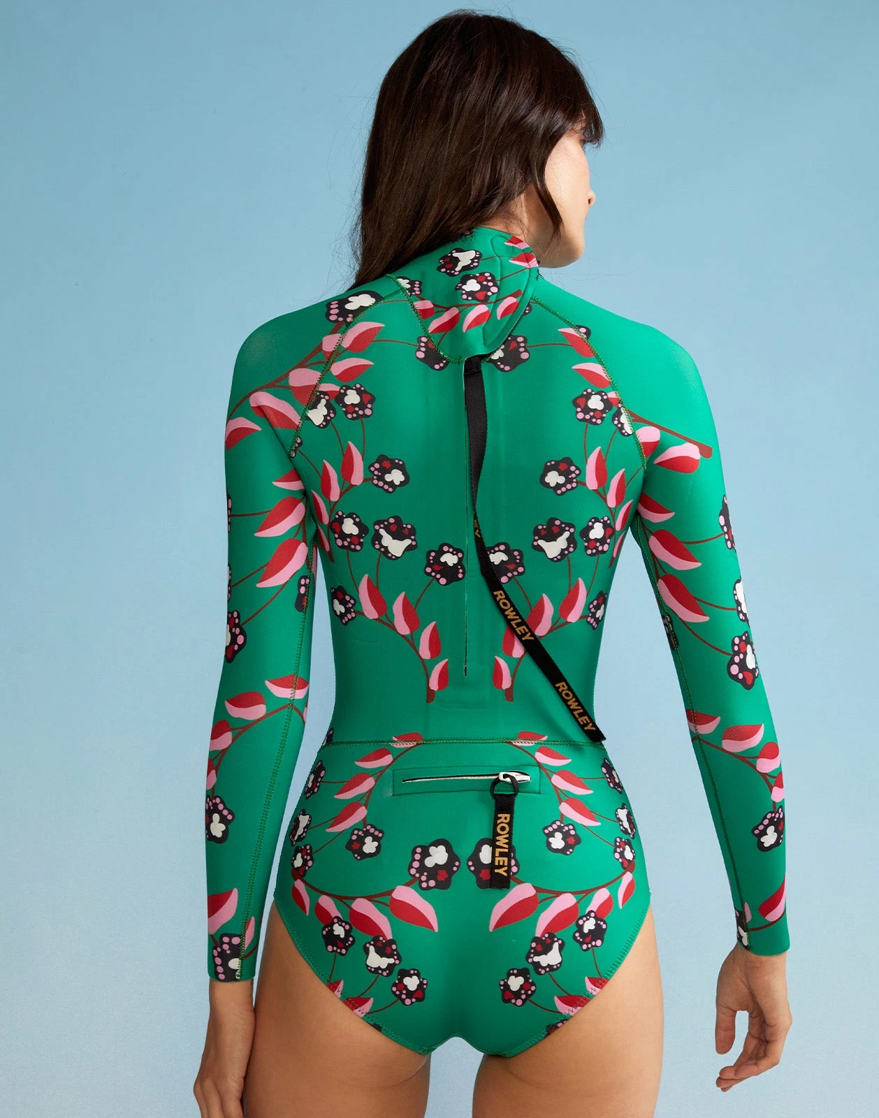 CYNTHIA ROWLEY Vine Floral High Cut Wetsuit - Image 5