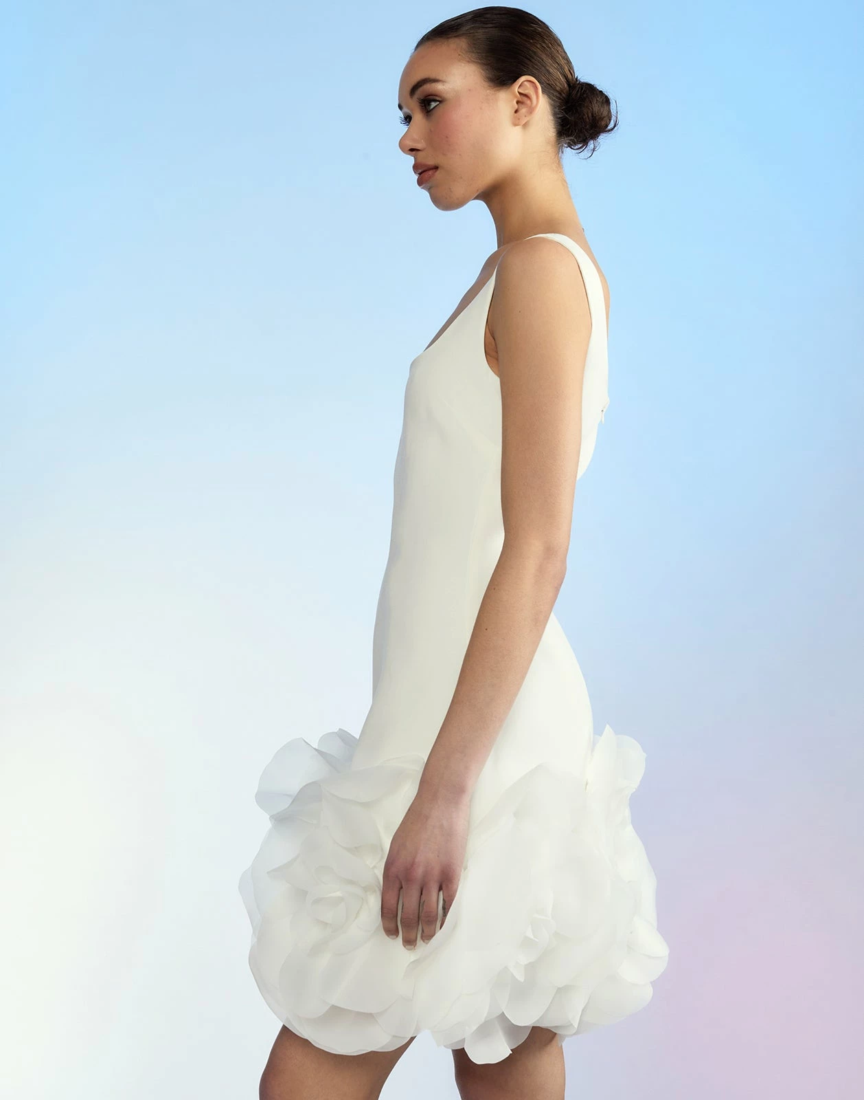 CYNTHIA ROWLEY Kourtney Organza Flower Hem Dress - Image 5