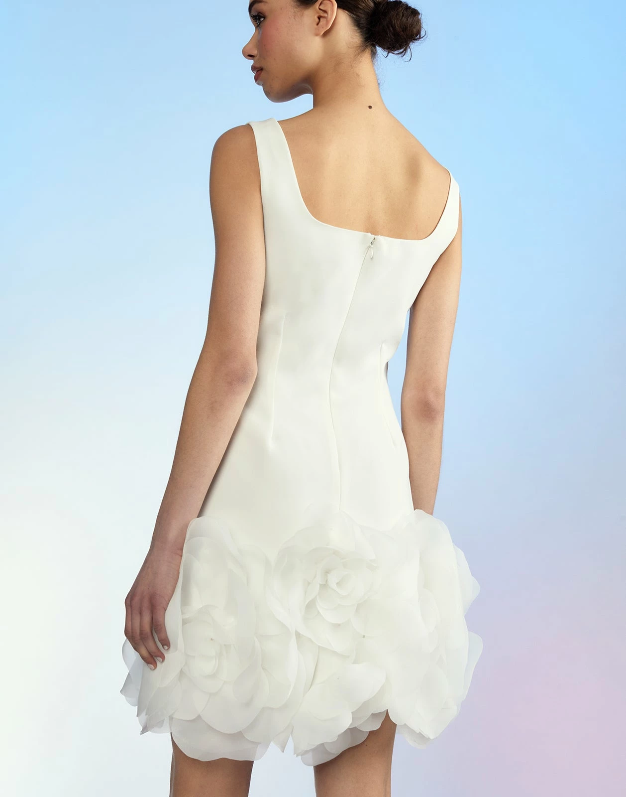 CYNTHIA ROWLEY Kourtney Organza Flower Hem Dress - Image 6