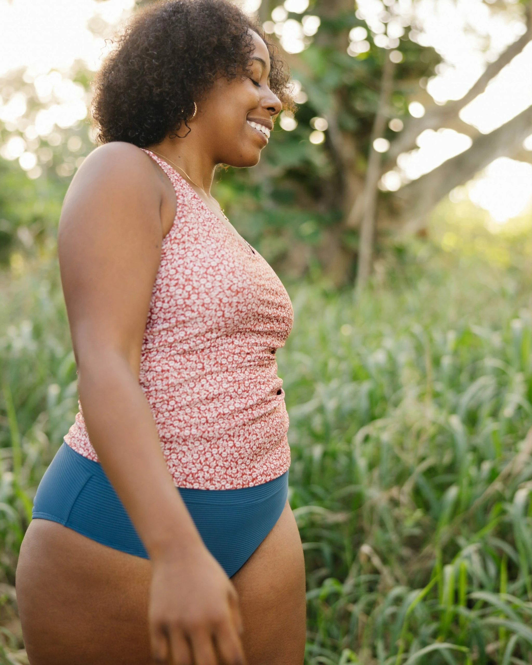 Redwood Floral V-Neck Tankini - Image 6
