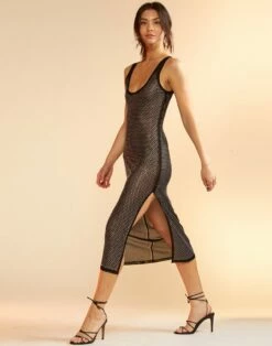 CYNTHIA ROWLEY Smoke Show Crystal Dress